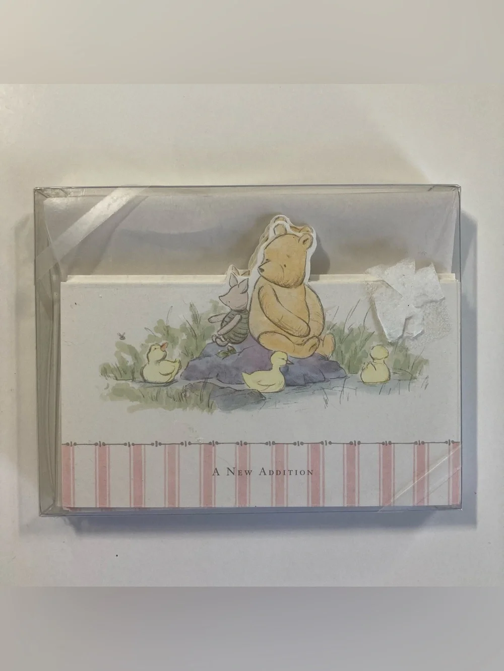 Lot - 6 pks Classic Pooh Baby Announcement 60 Cards Pink Blue Girl Boy Michel Co